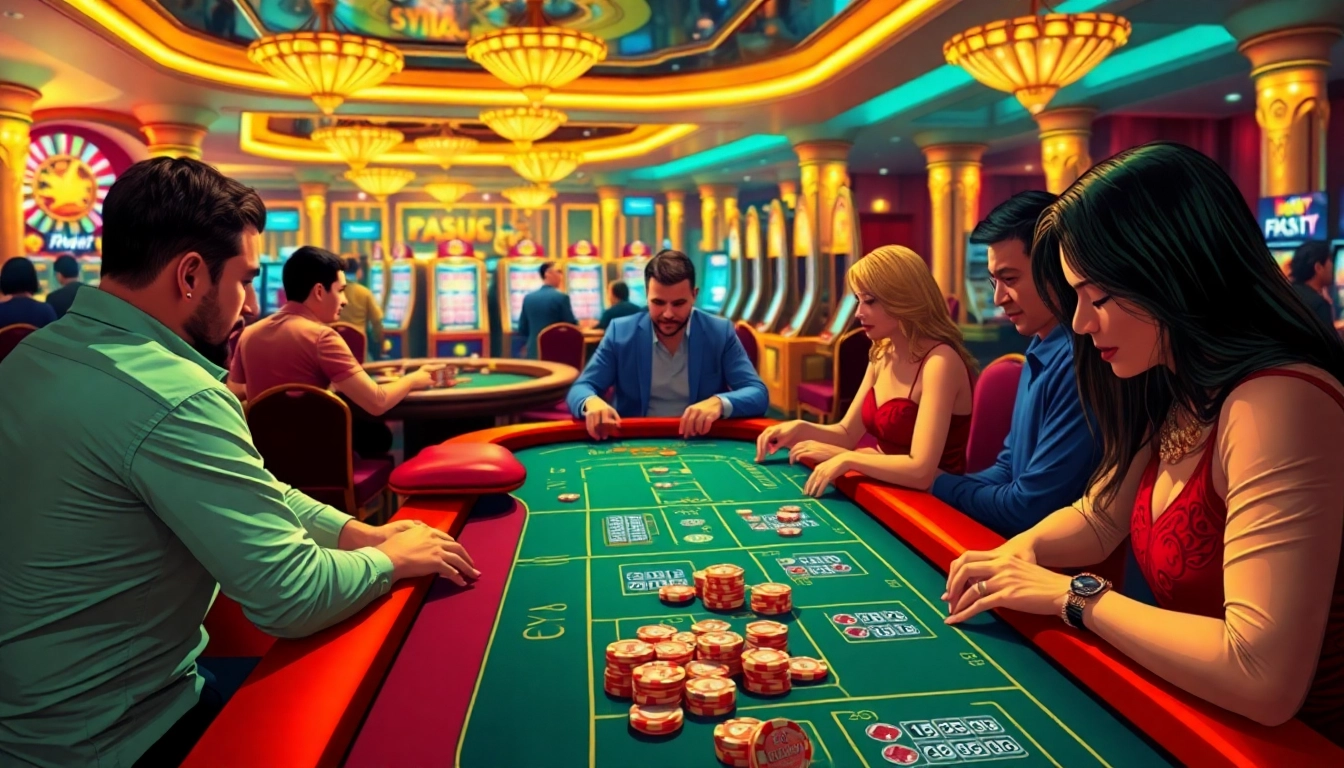 Experience thrilling gameplay at https://f8bet.net.in/ with vibrant casino tables and slot machines lighting up your evening.